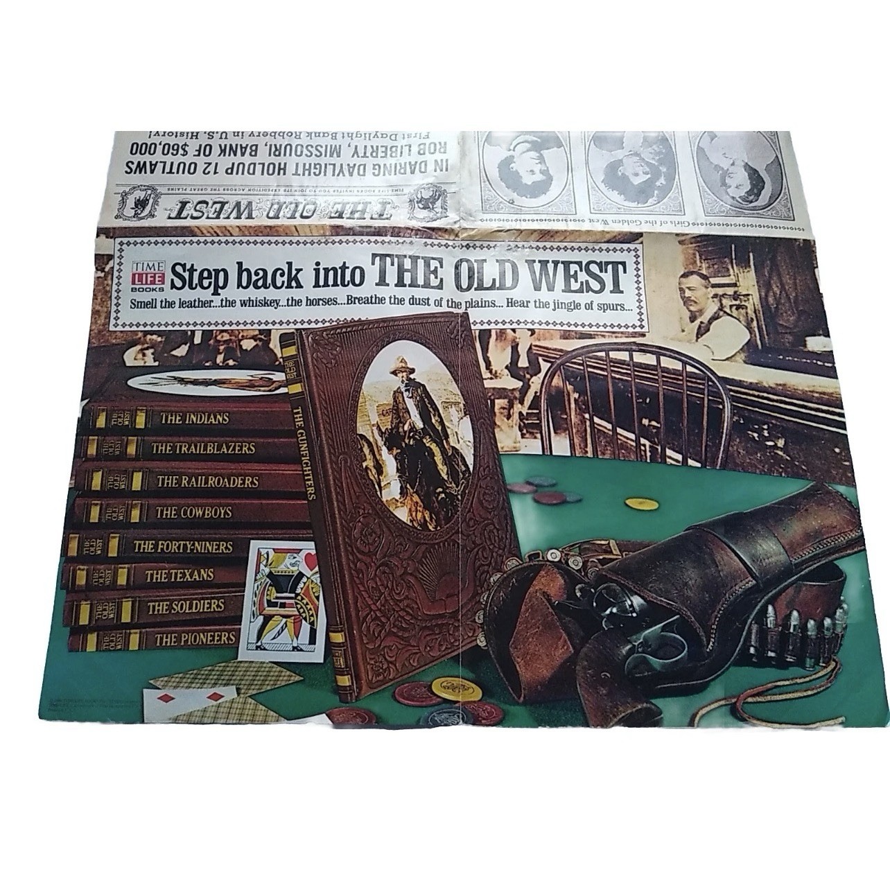 Lot Of 6 Vintage The Old West Series Time Life Books And Old West Poster