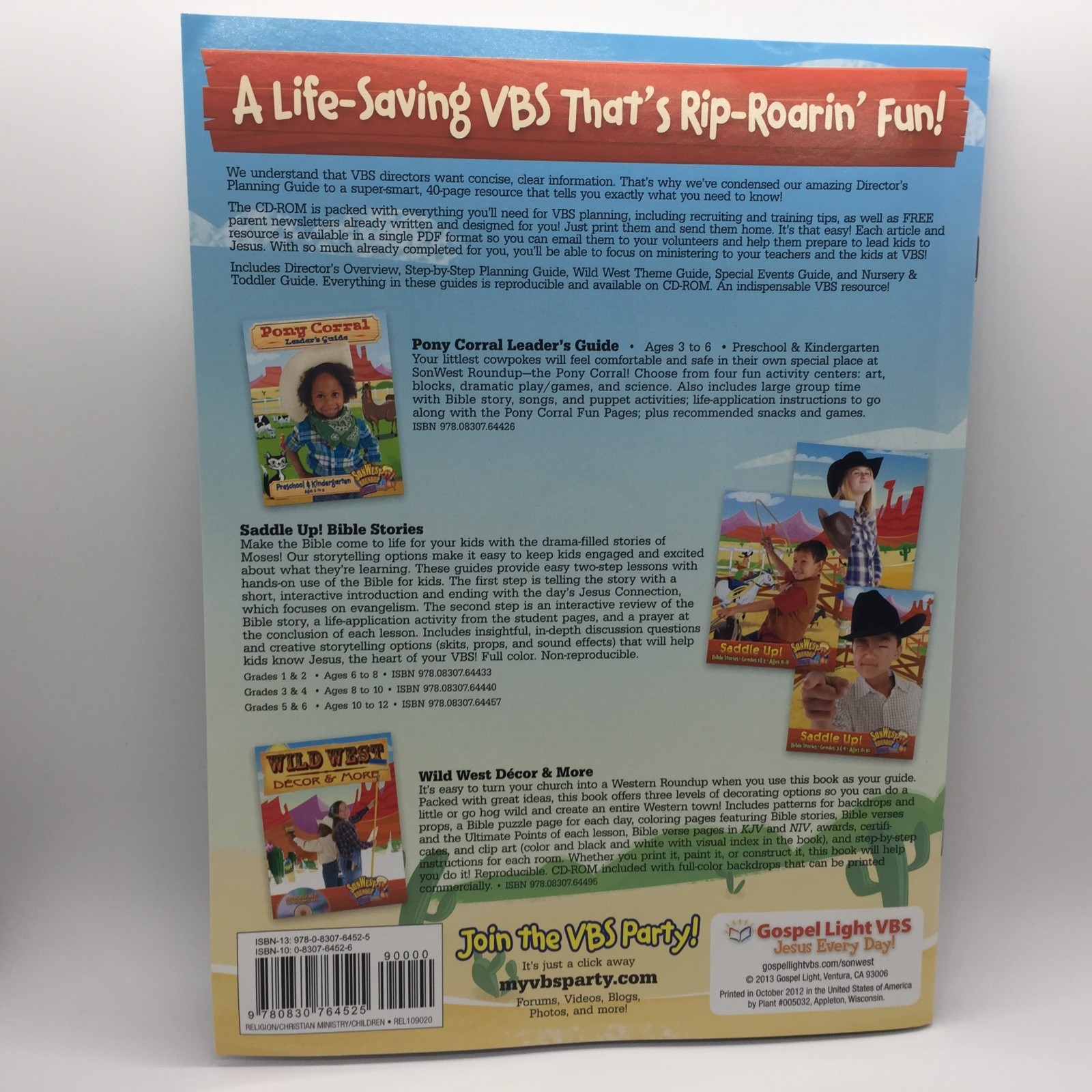 SonWest Roundup: Director’s Planning Guide VBS Reproducible CD-Rom Free Ship