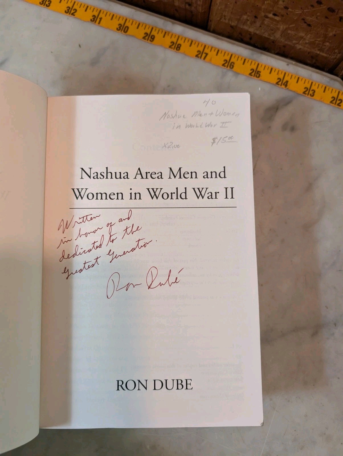 Nashua Area Men and Women in World War II by Ron Dube 2011 New Hampshire History