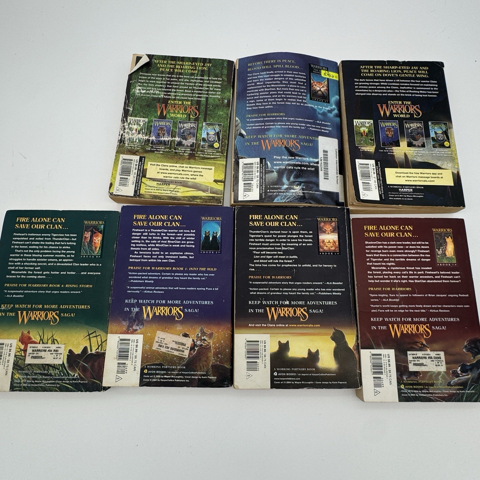 Warriors Erin Hunter Book Lot Of 17 Mixed Hardcover Paperback Super Editions