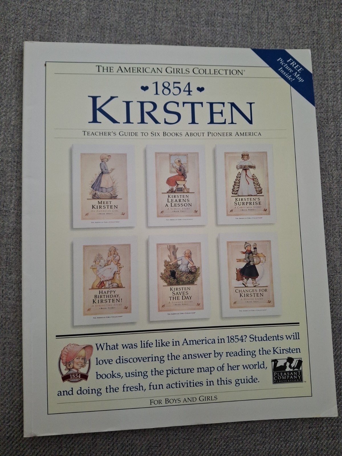 American Girls Collection Kirsten Teacher’s Guide w/ Map -1 Page Has Writing