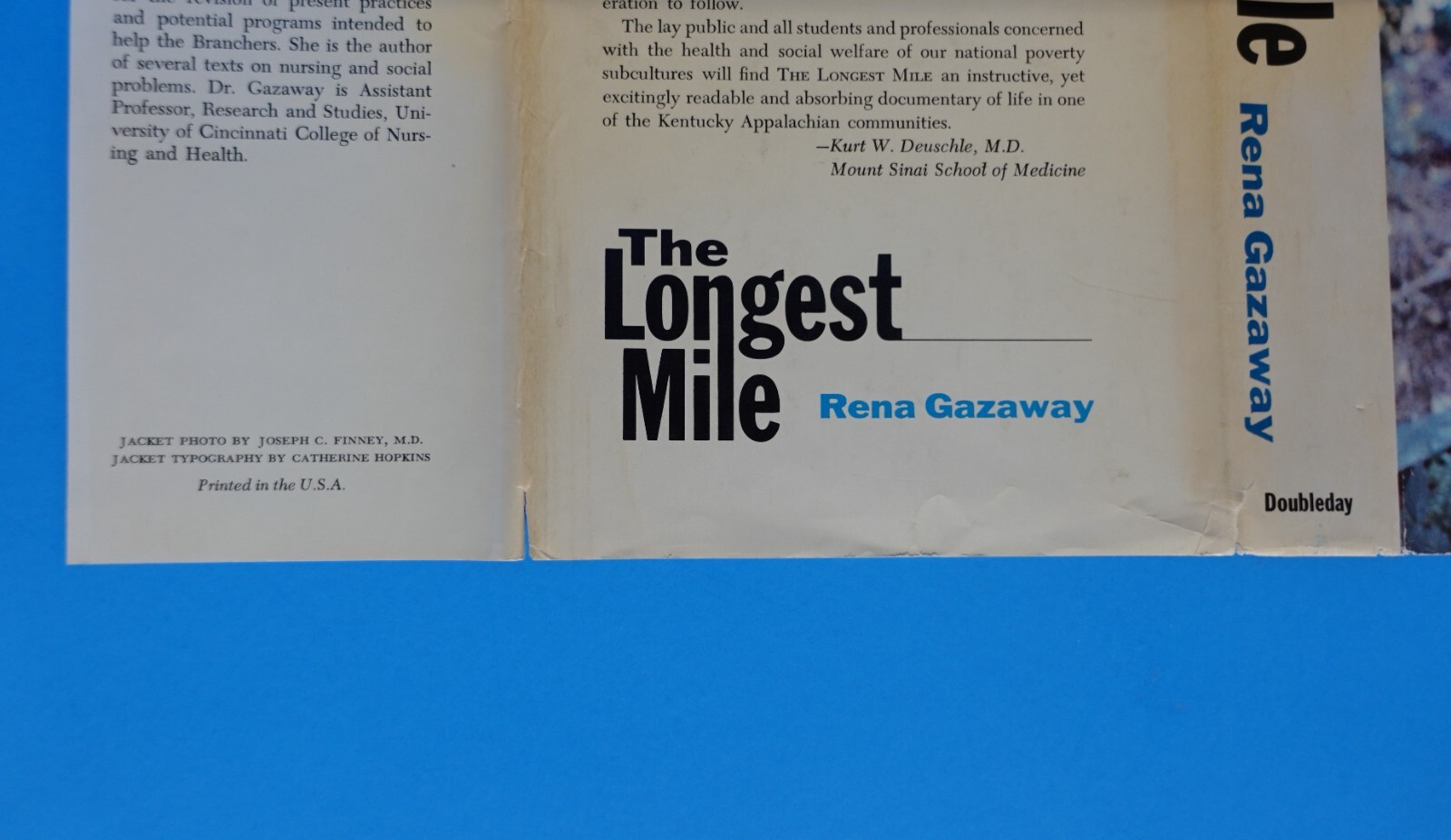THE LONGEST MILE BY RENA GAZAWAY, SIGNED-INSCRIBED- NOT PERSONALIZED