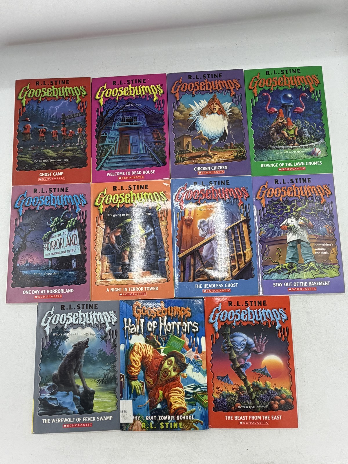 Goosebumps R.L. Stine 22 Book Lot Scholastic Paperback Horror Kids Collection