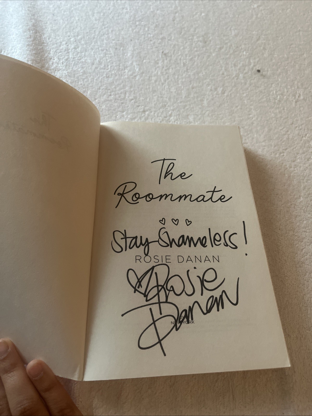 The Roommate Paperback by Rosie Danan Signed!