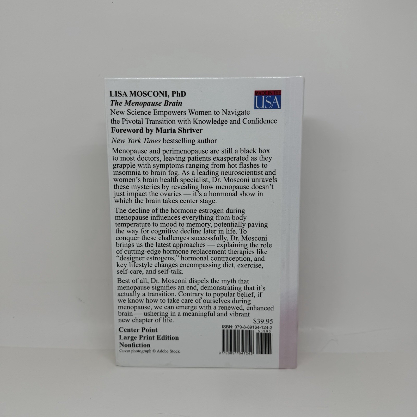 The Menopause Brain Large Print Library Hardcover Nonfiction Health Lisa Mosconi