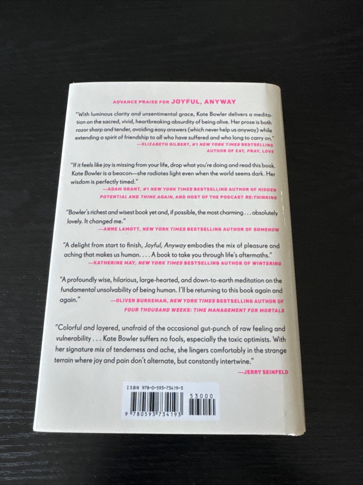Joyful, Anyway by Kate Bowler (059373419X) Hardcover