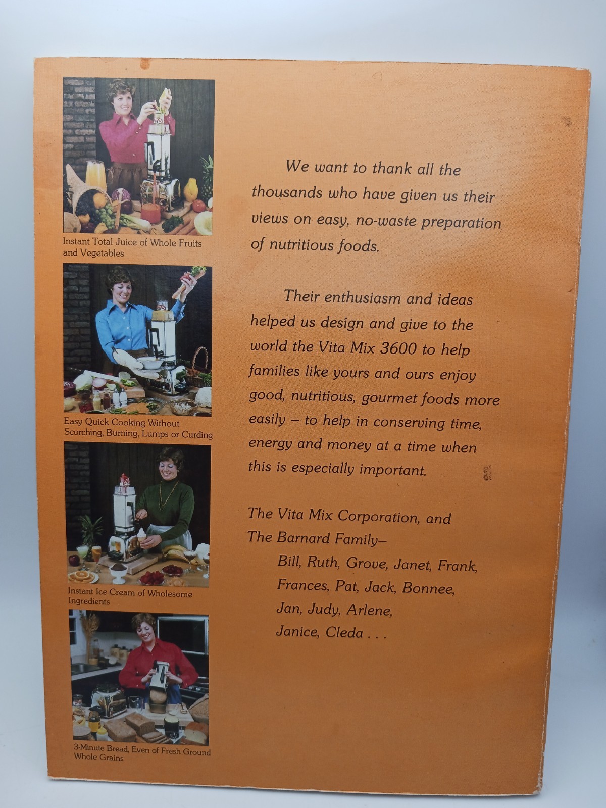 Vintage 1981 Vita Mix 3600 Complete Recipes & Instructions Easy Healthful PB