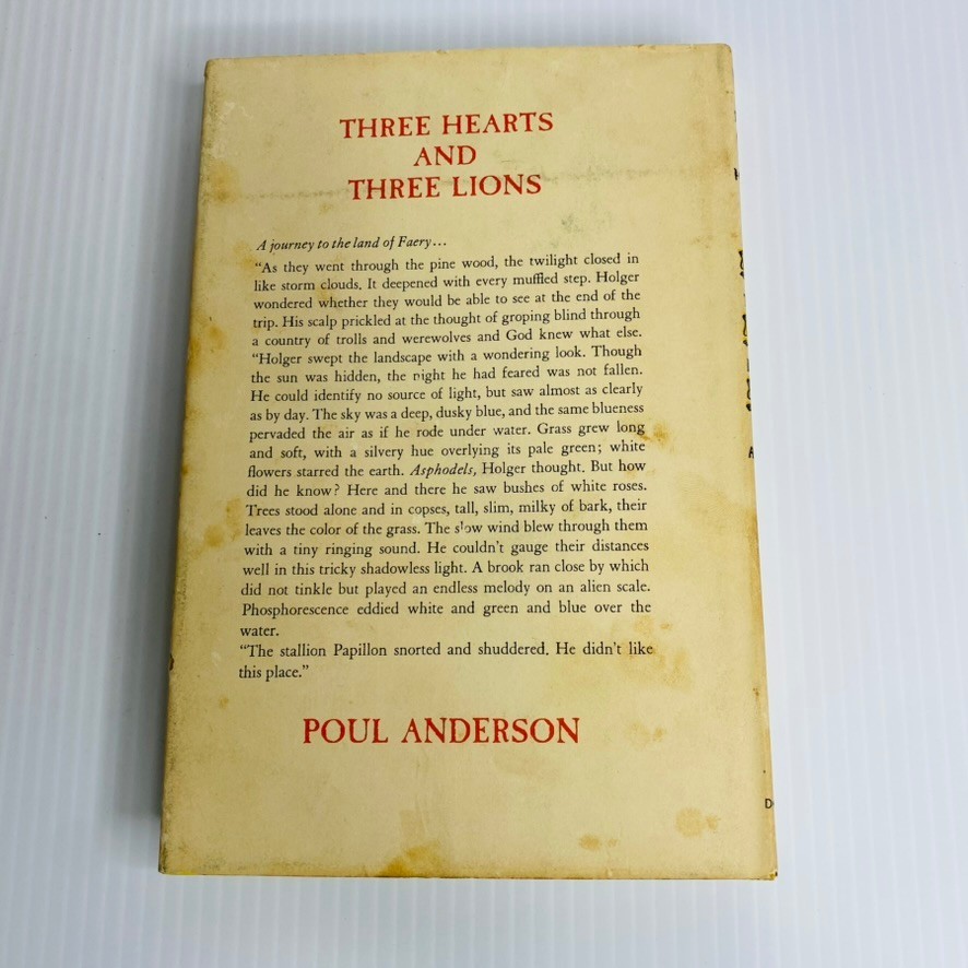 Three Hearts and Three Lions / Poul Anderson / HC/DJ Book Club Edition