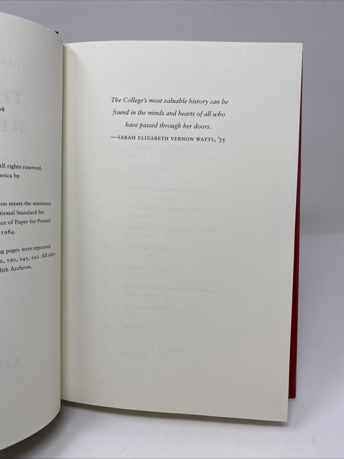 The Vision Revisited Meredith College 1971–1998 HC 1st Edition FREE SHIPPING!