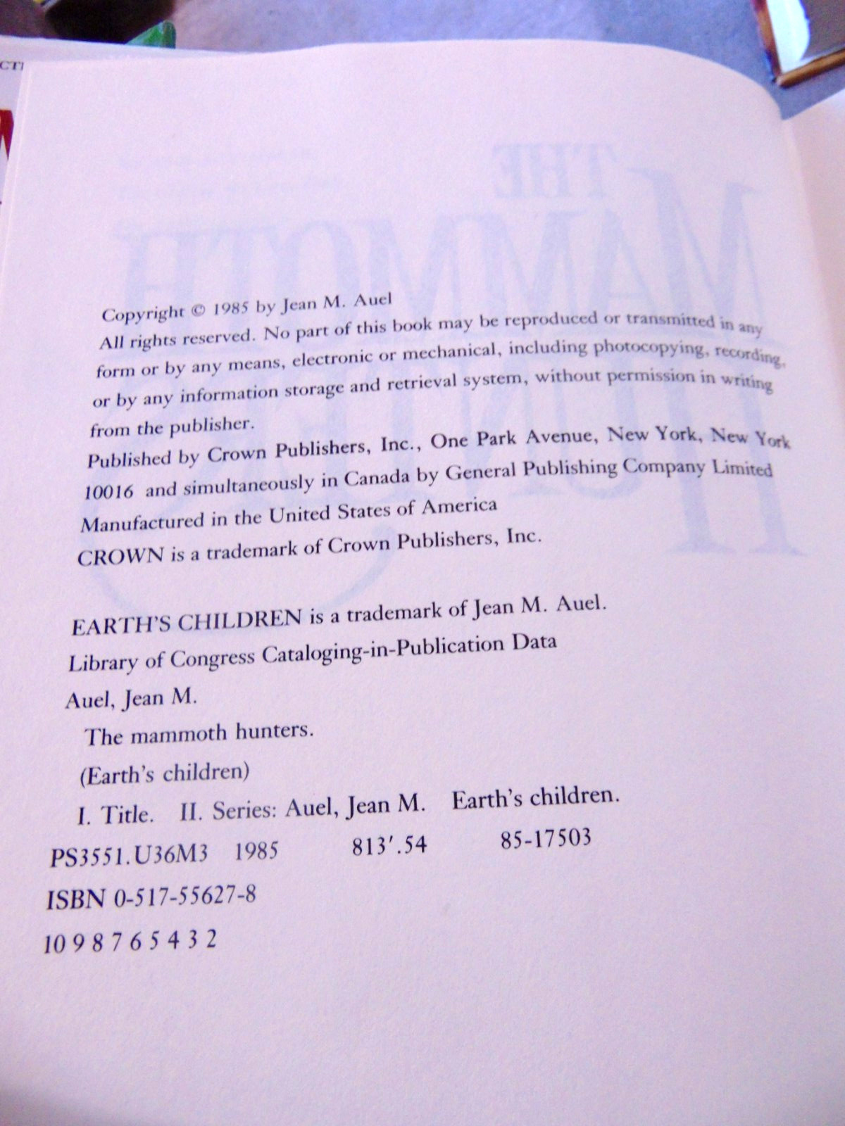 4 Jean M Auel Earth’s Children Hardback Dust Jacket 3 First Editions