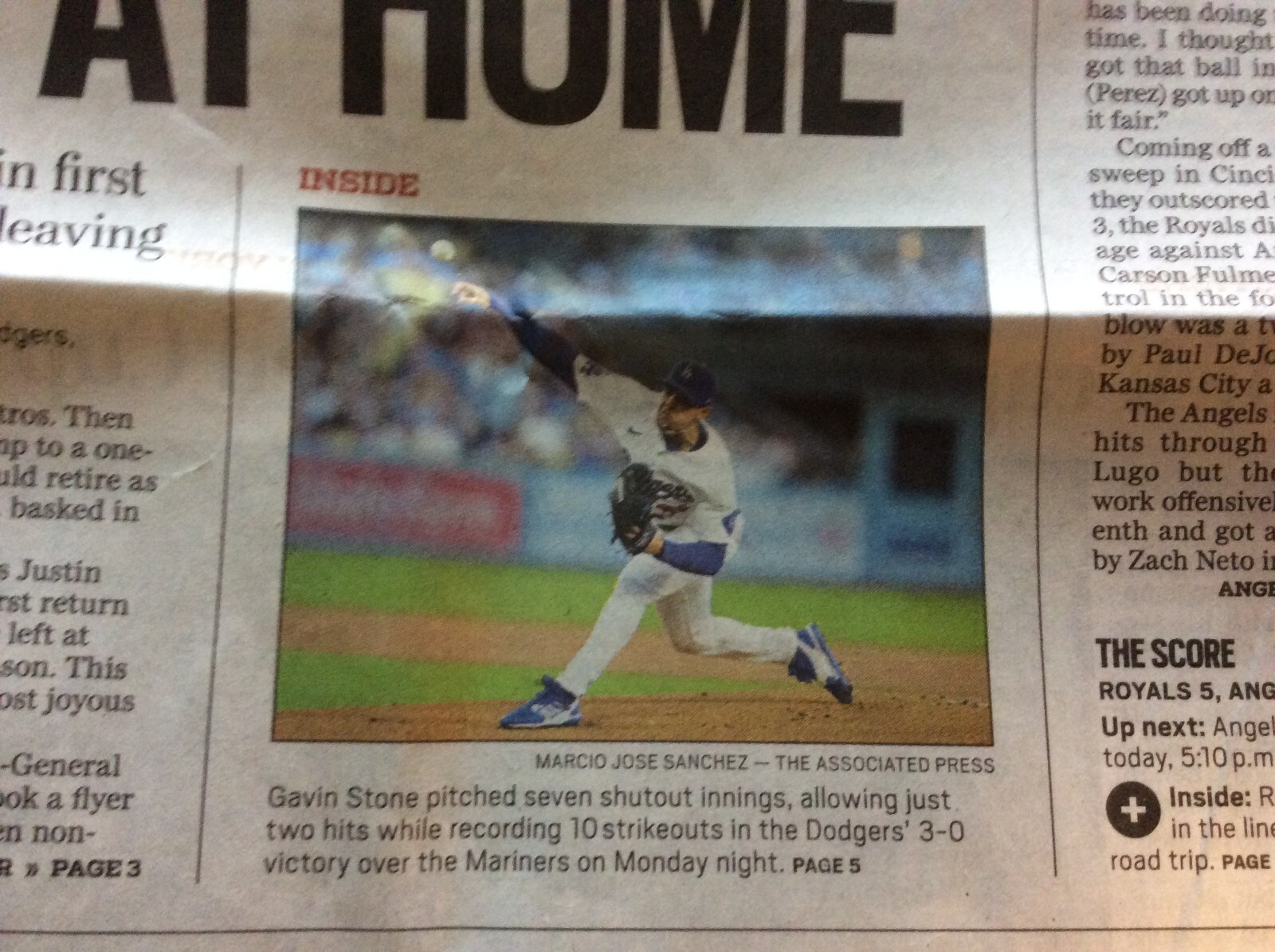 DAILY BREEZE SPORTS SECTION AUGUST 19 2024 DODGERS MARINERS JUSTIN TURNER