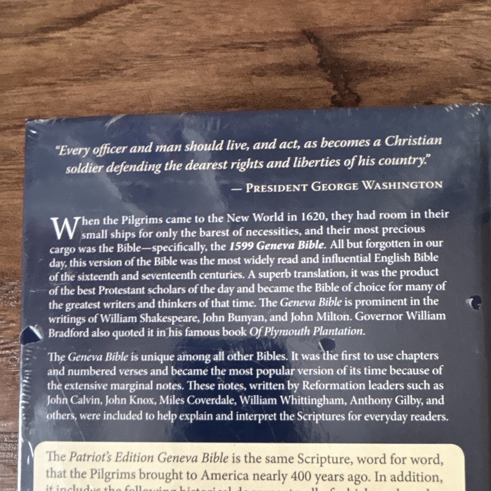 New Sealed 1599 Geneva Bible Patriot’s Edition – Hardcover – Tolle Lege Press