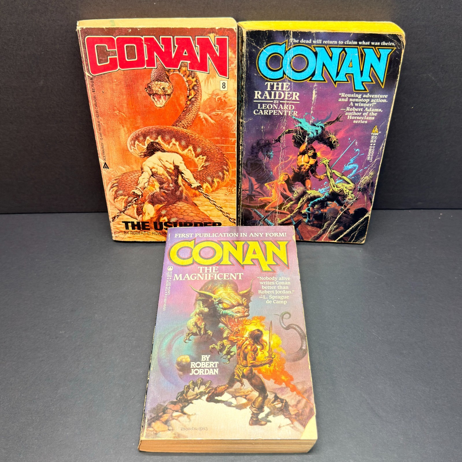 CONAN Lot of 10: Cimmeria, Wanderer,Buccaneer,Avenger,Usurper,Raider,Magnificent