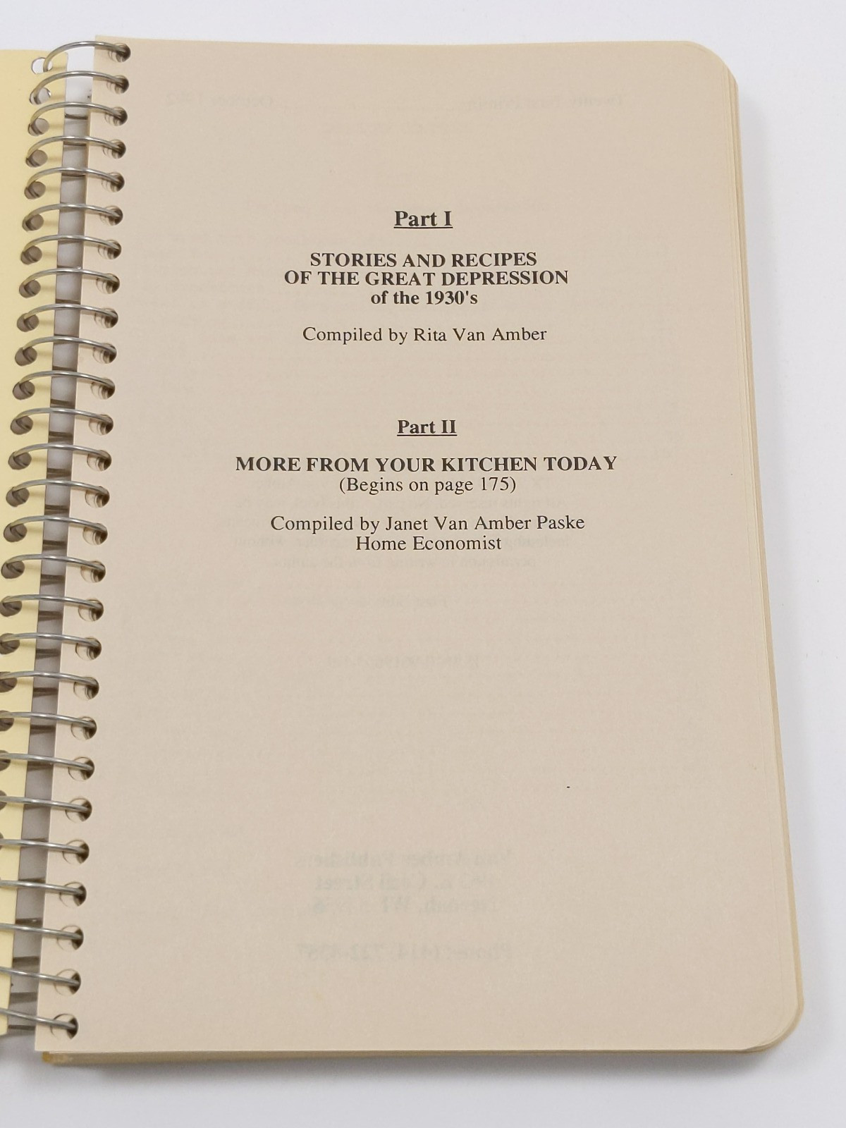 Stories and Recipes of the Great Depression of the 1930’s