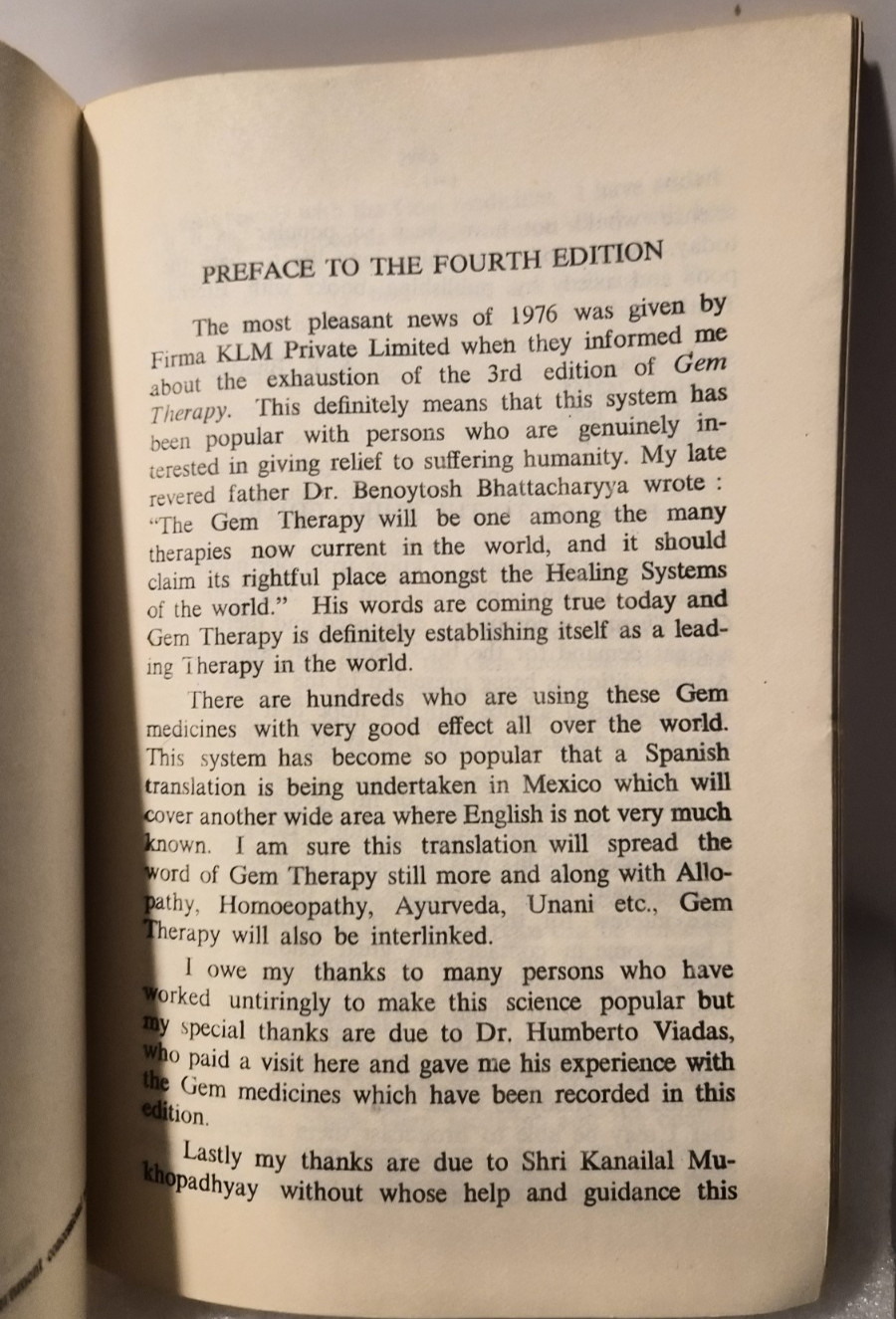 GEM THERAPY: B. Bhattacharyya Revised/1981/Rare/Good (see photos)