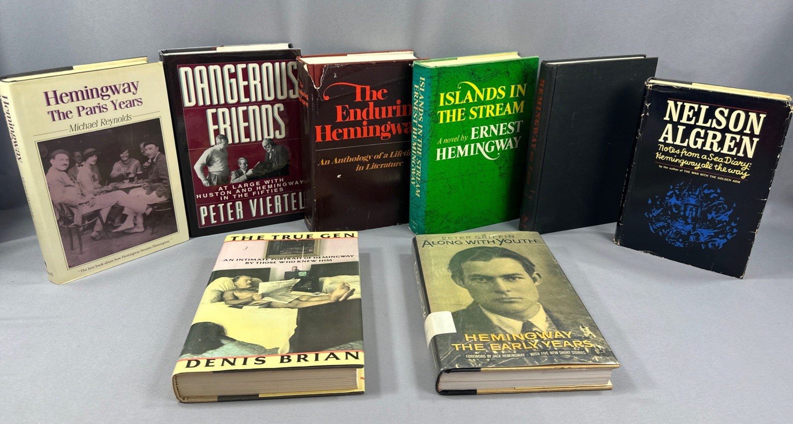 Lot of 8 Ernest Hemingway Related Mixed Titles Vintage Books HC/DJ