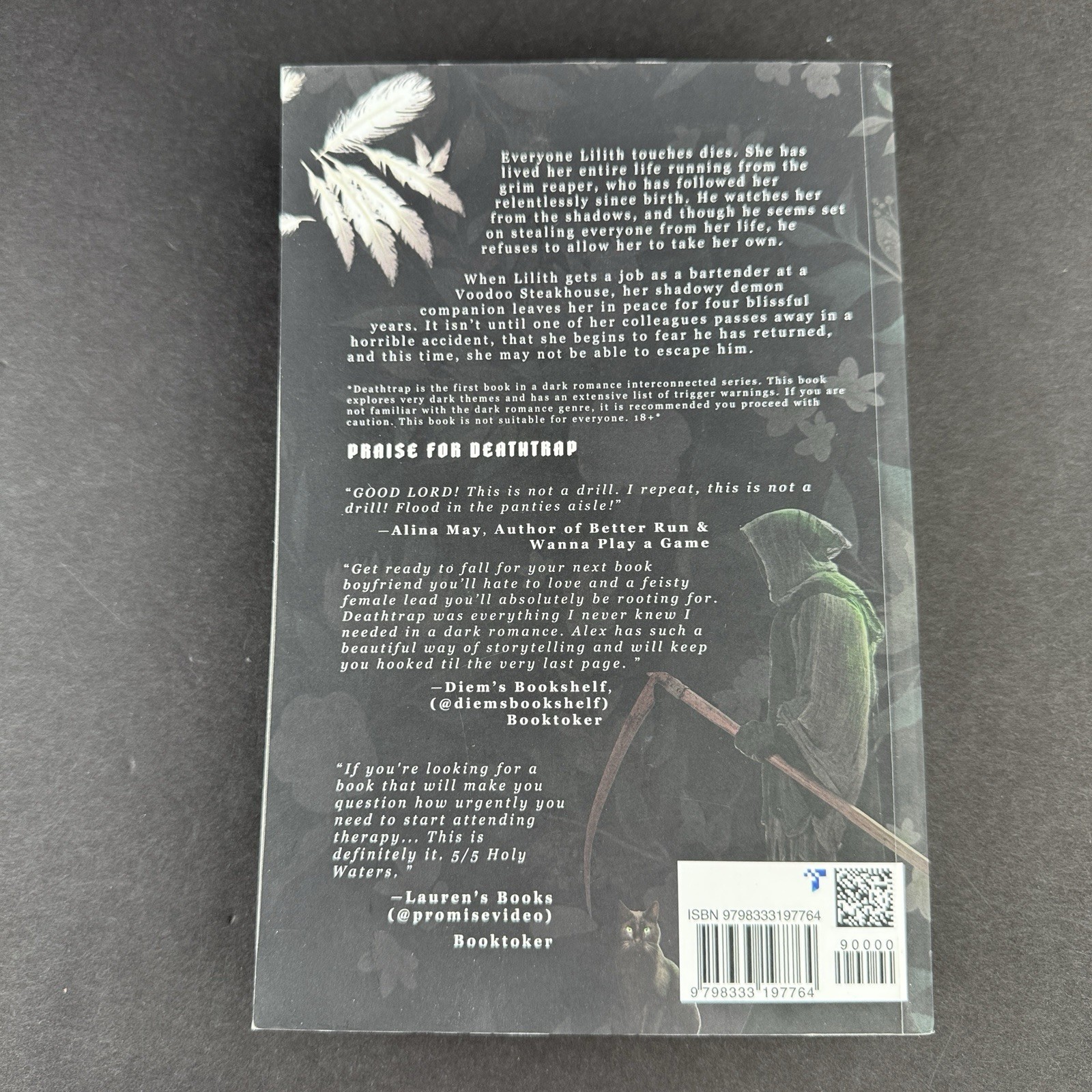 Deathtrap Alexandra St. Pierre 2024 Independent Trade Paperback Black Pages