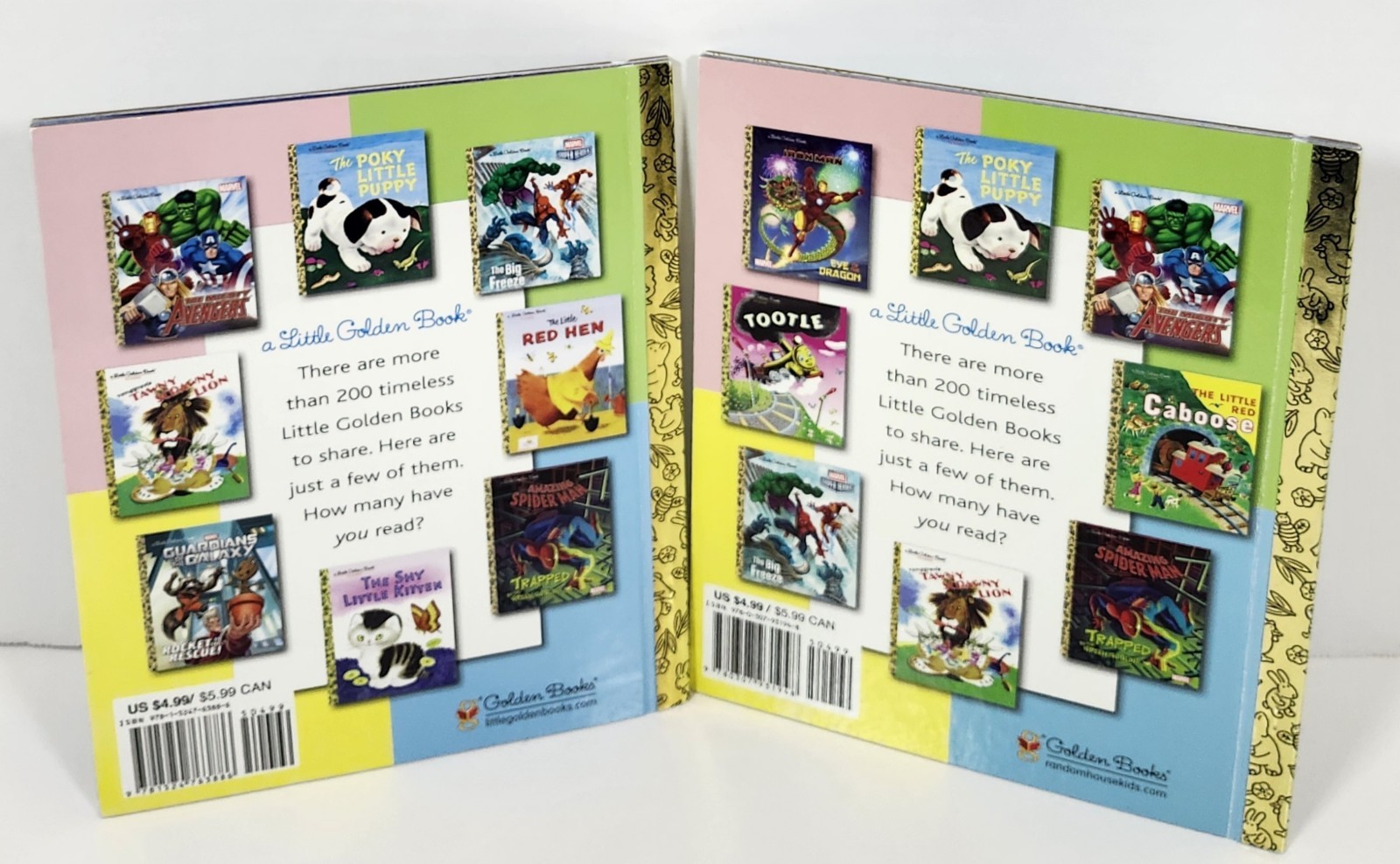 Marvel Little Golden Books 2 HC – Black Panther and The Incredible Hulk 2010s VG