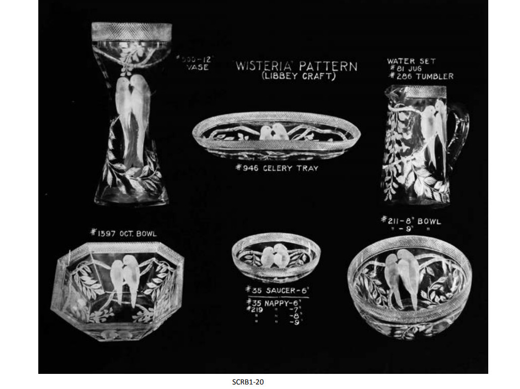 Libbey ^Redux^ American Brilliant Cut Glass and engraved catalog/book Amberina