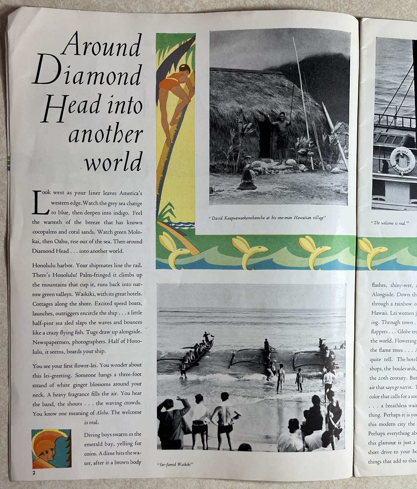 1935 The Story of Hawaii Paperback by Hawaii Tourism-Color Pictoral Maps