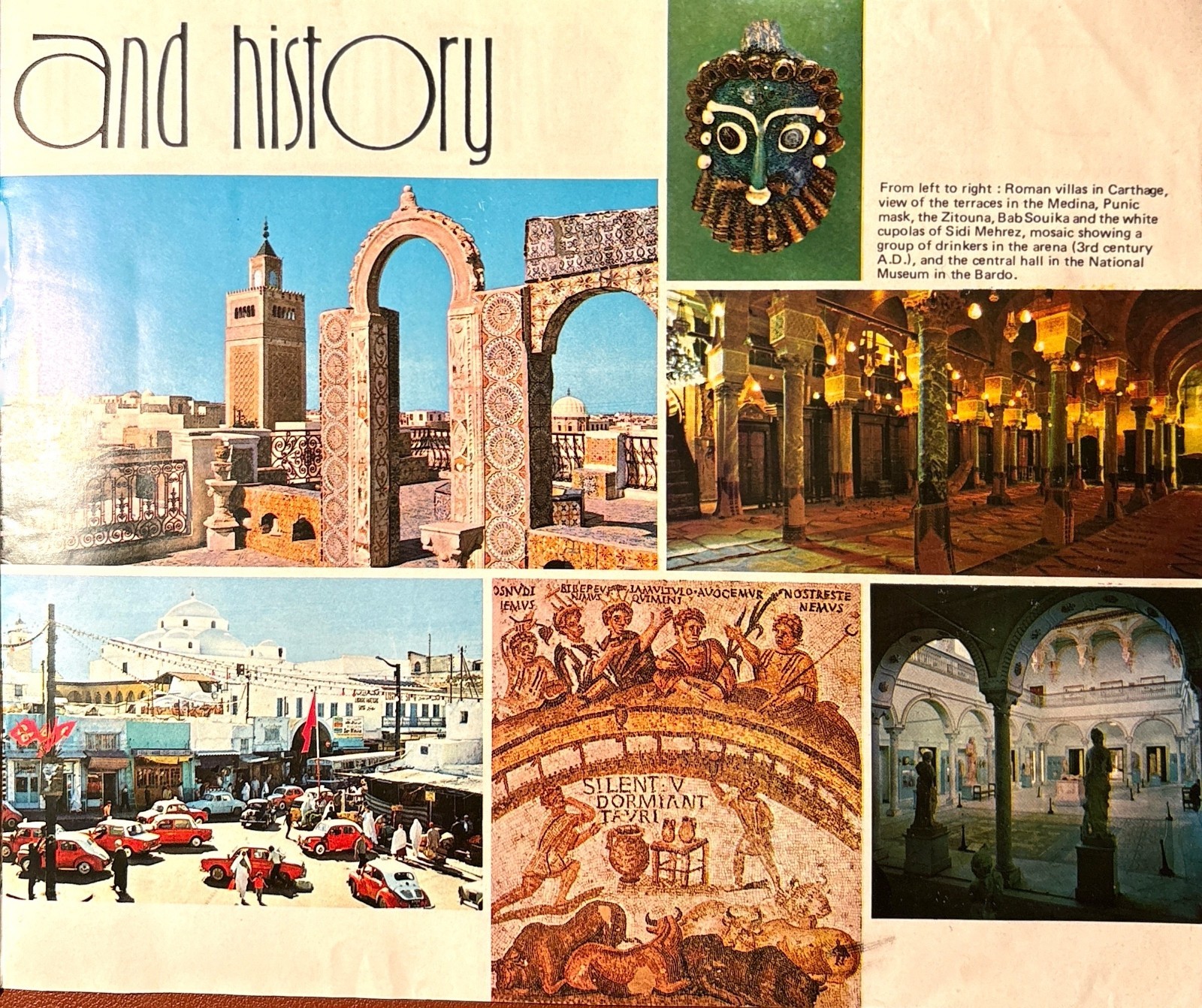 Tunisia Tunis and its Suburbs 12 Pages Vintage Travel Brochure Guide 1987