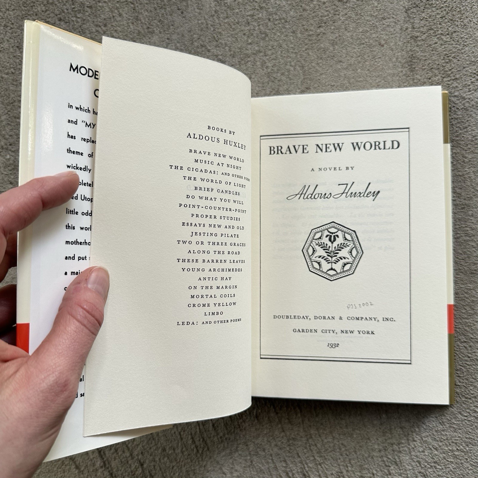 Brave New World, Aldous Huxley Hardcover First Edition FACSIMILE , 2002