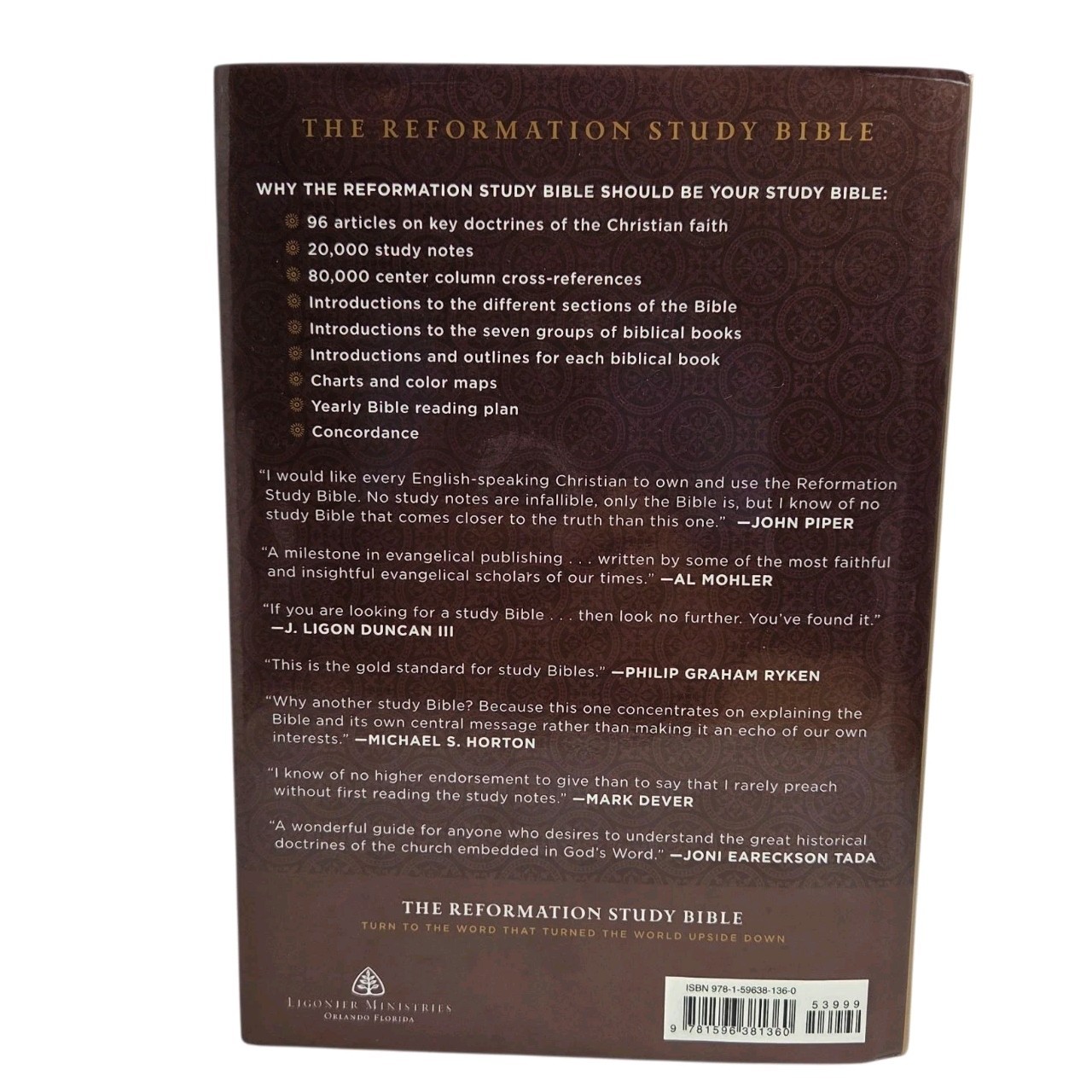 Reformation Study Bible ESV Hardcover Published Ligonier Ministries Very Good