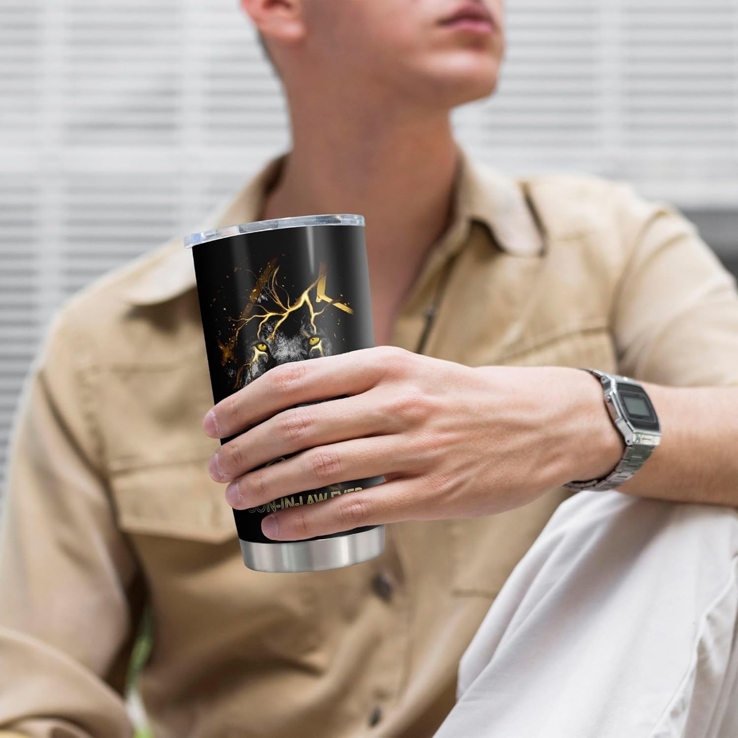 Versatile 20oz Stainless Steel Tumbler for Son-In-Law – Ideal for Home & Travel