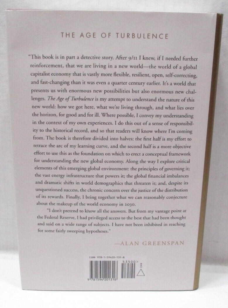 The Age of Turbulence : Adventures in a New World – Alan Greenspan – Hard Cover
