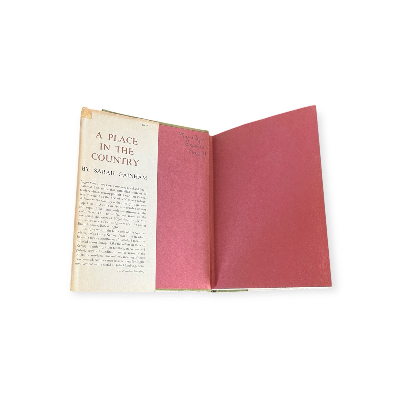 A PLACE IN THE COUNTRY Sarah Gainham 1969 HCDJ Ex Lib Holt Rinehart Winston Vtg