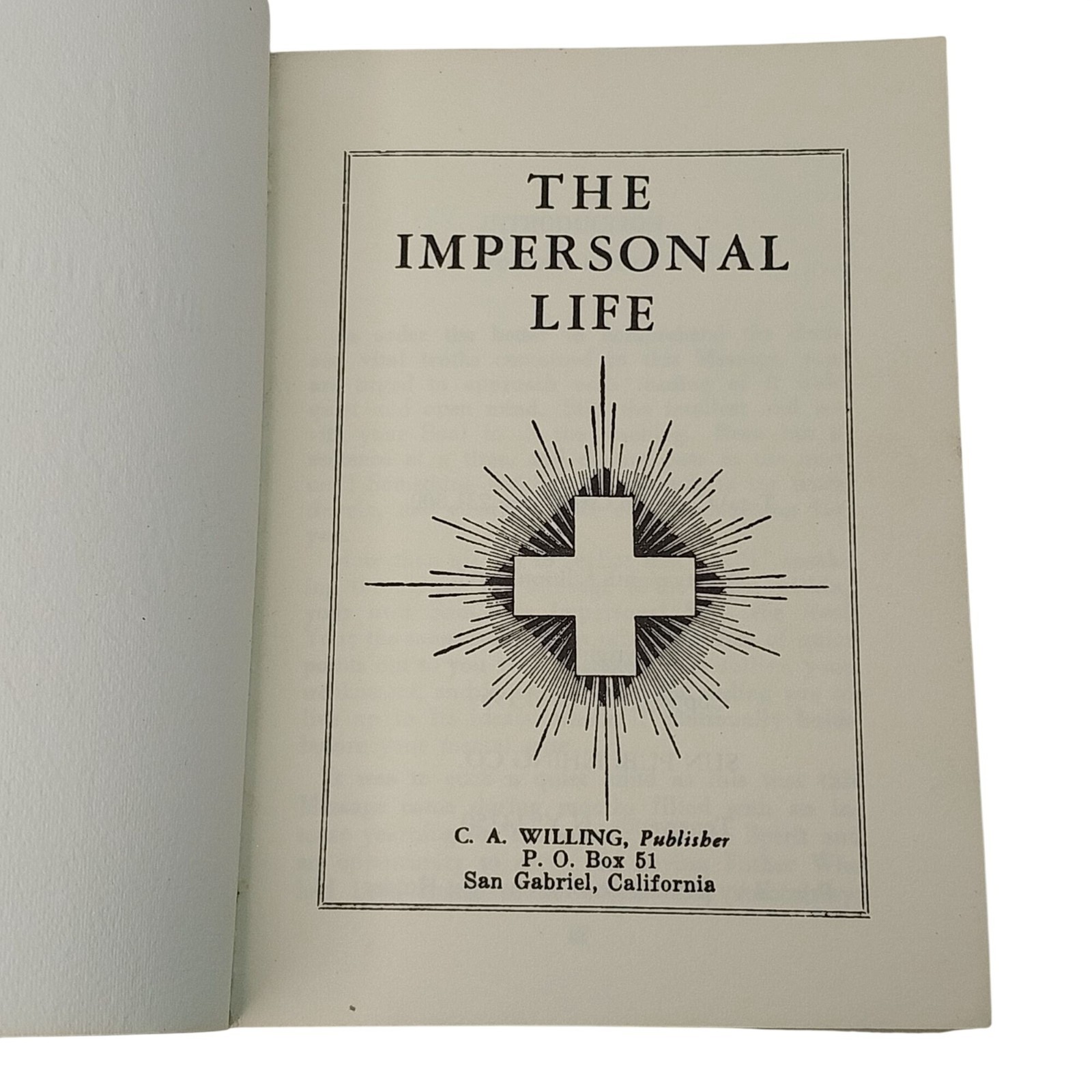 The Impersonal Life 38th Edition 1977 Sun Publishing