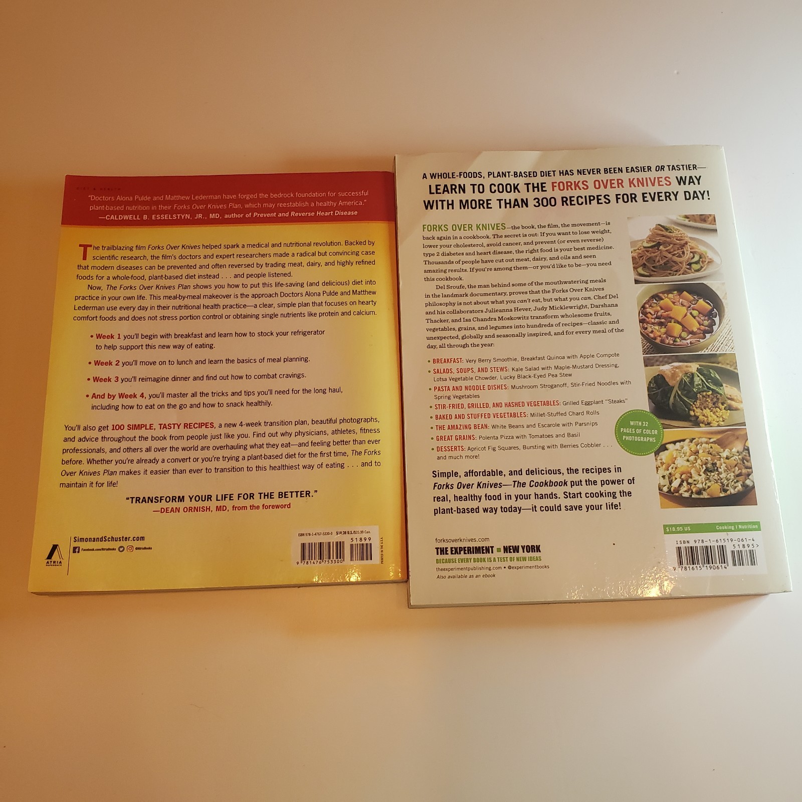 Forks Over Knives The Cookbook + Meal Plan Lot Vegan Plant-Based Recipe Book