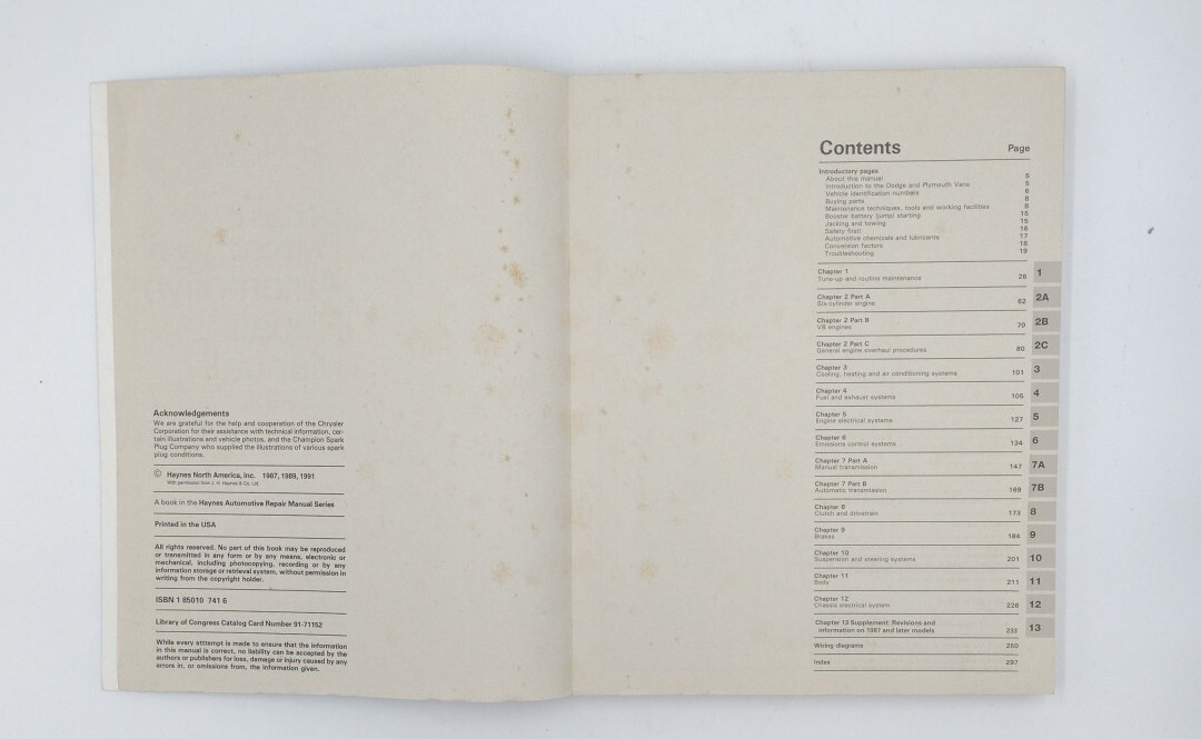 Dodge & Plymouth Vans 1971-1983 301 Pages Hayes 30065 Copyright 1987