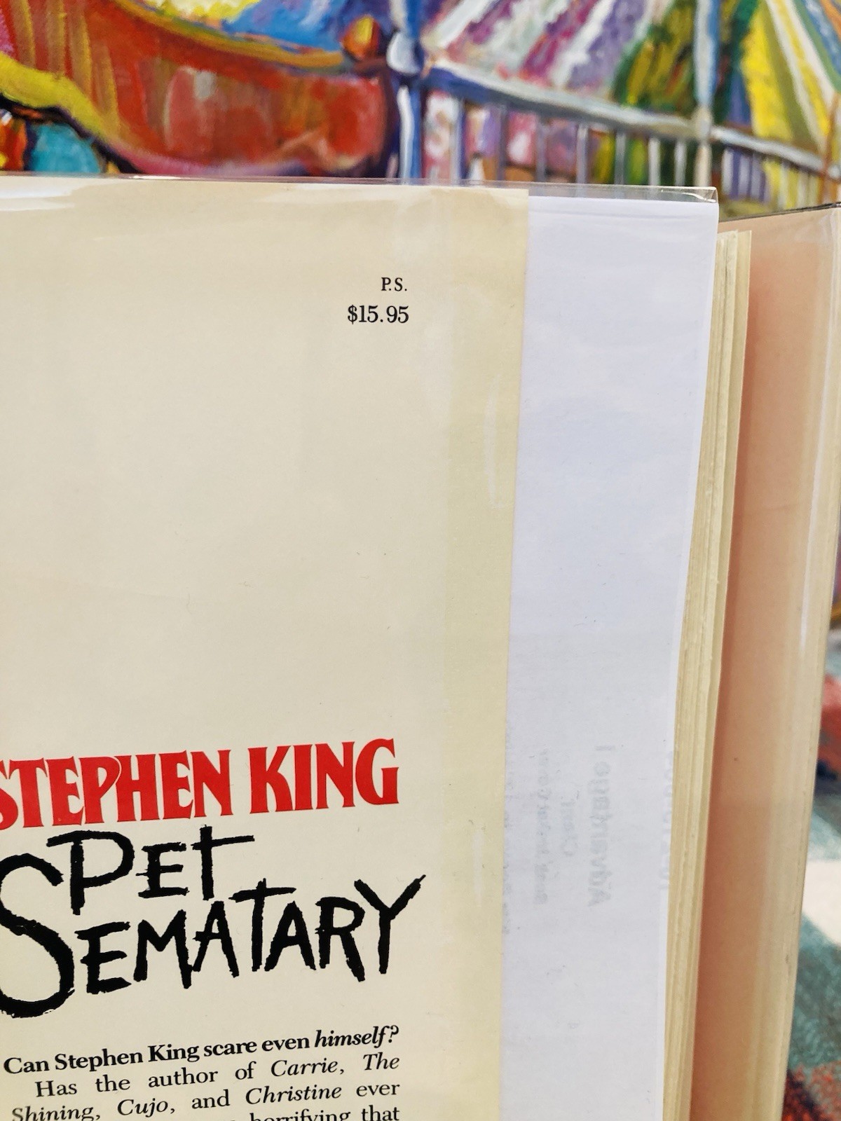SUPER NICE!!! Stephen King Pet Sematary TRUE 1st Edition (Y38) $15.95 DOUBLEDAY