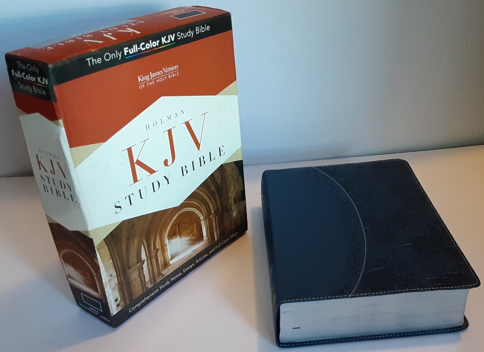 KJV King James Version Study Bible Holman Indigo (Blue) LeatherTouch Indexed