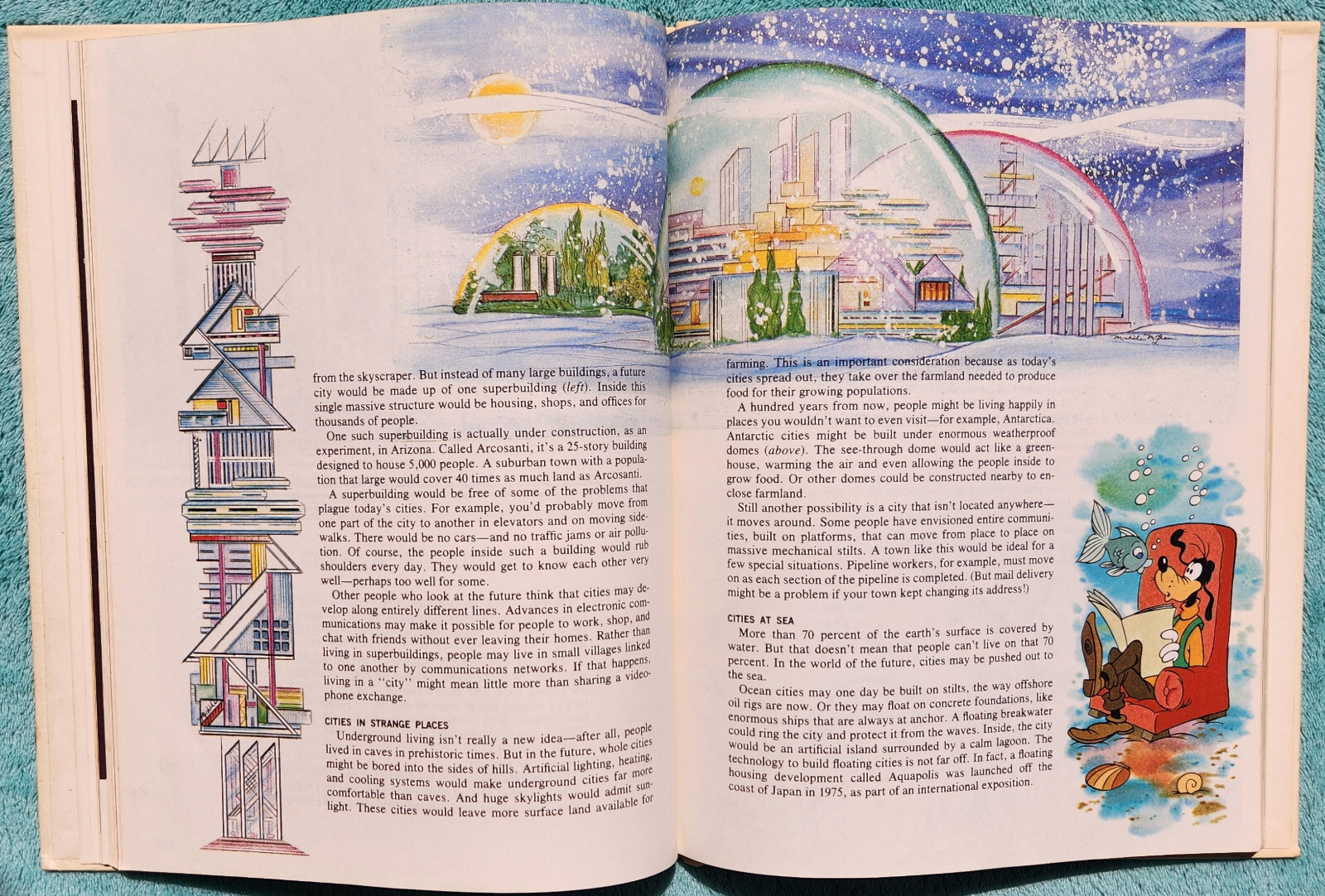 Disney’s Wonderful World Of Knowledge 1984 Yearbook Hardcover 124 Pages