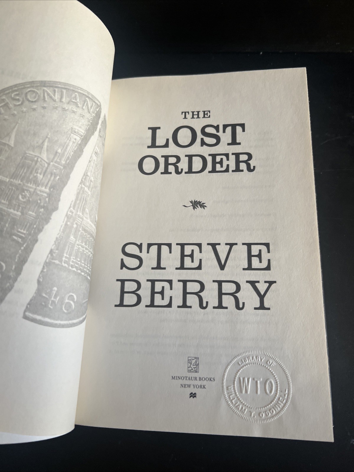 SIGNED 1st/1st The Lost Order: A Novel (Cotton Malone) by Steve Berry HC DJ 2017