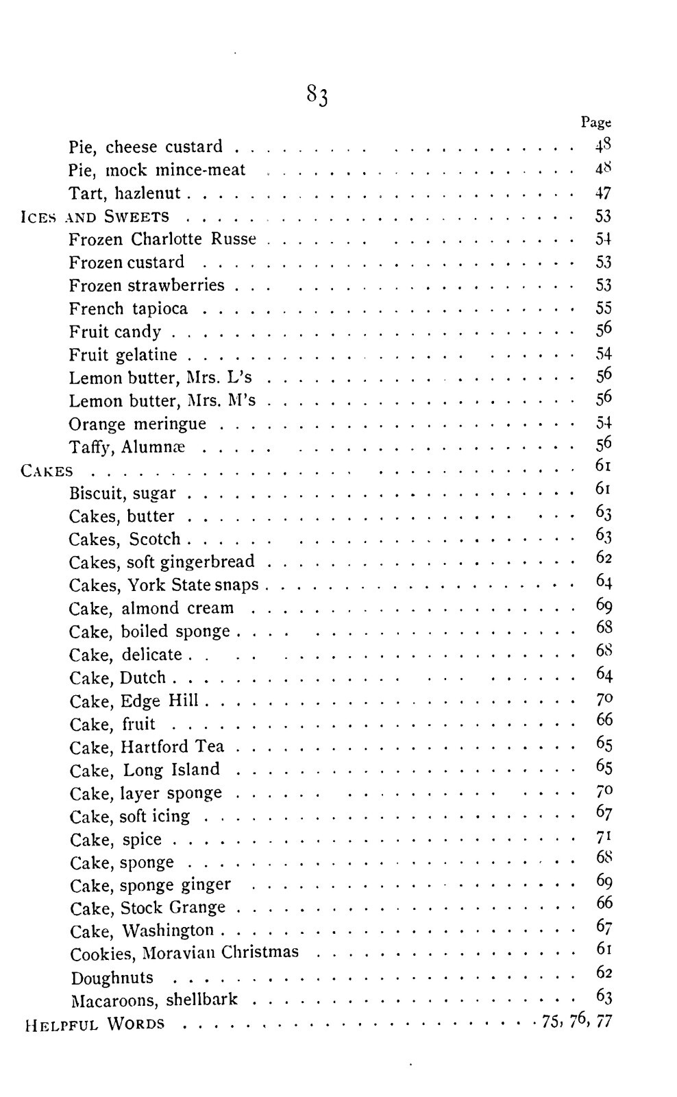 1891 The Alumnae Vintage Cookbook 84 Pages