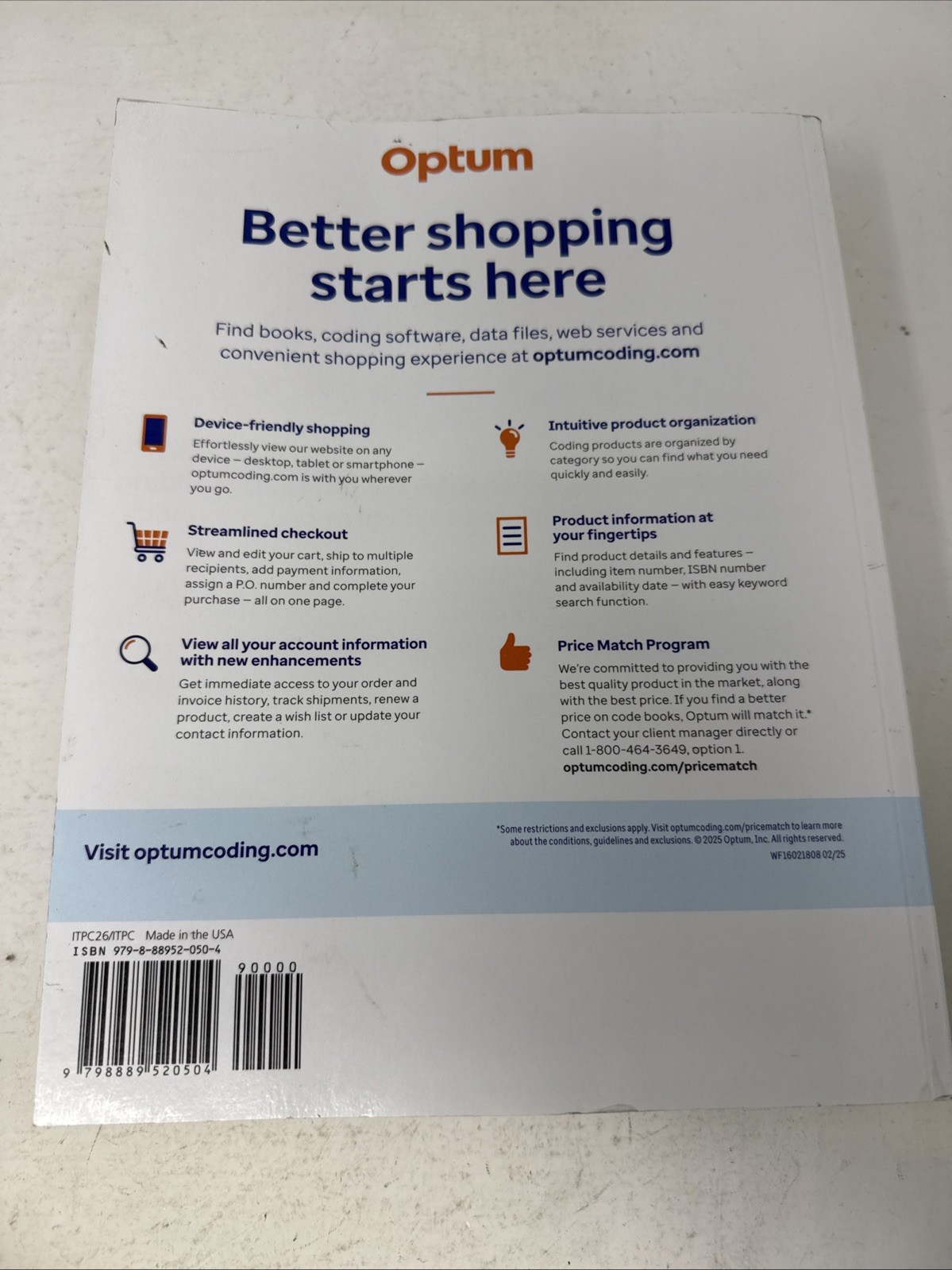 2026 ICD-10-PCS Professional (Softbound) – Paperback, by Optum – Cover Damage
