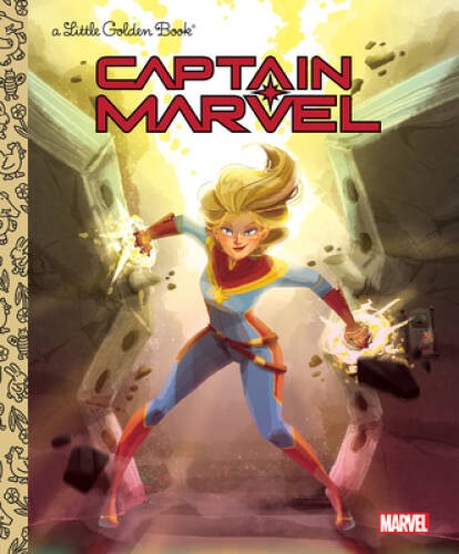 Captain Marvel Little Golden Book (Marvel) – Hardcover By Sazaklis, John – GOOD