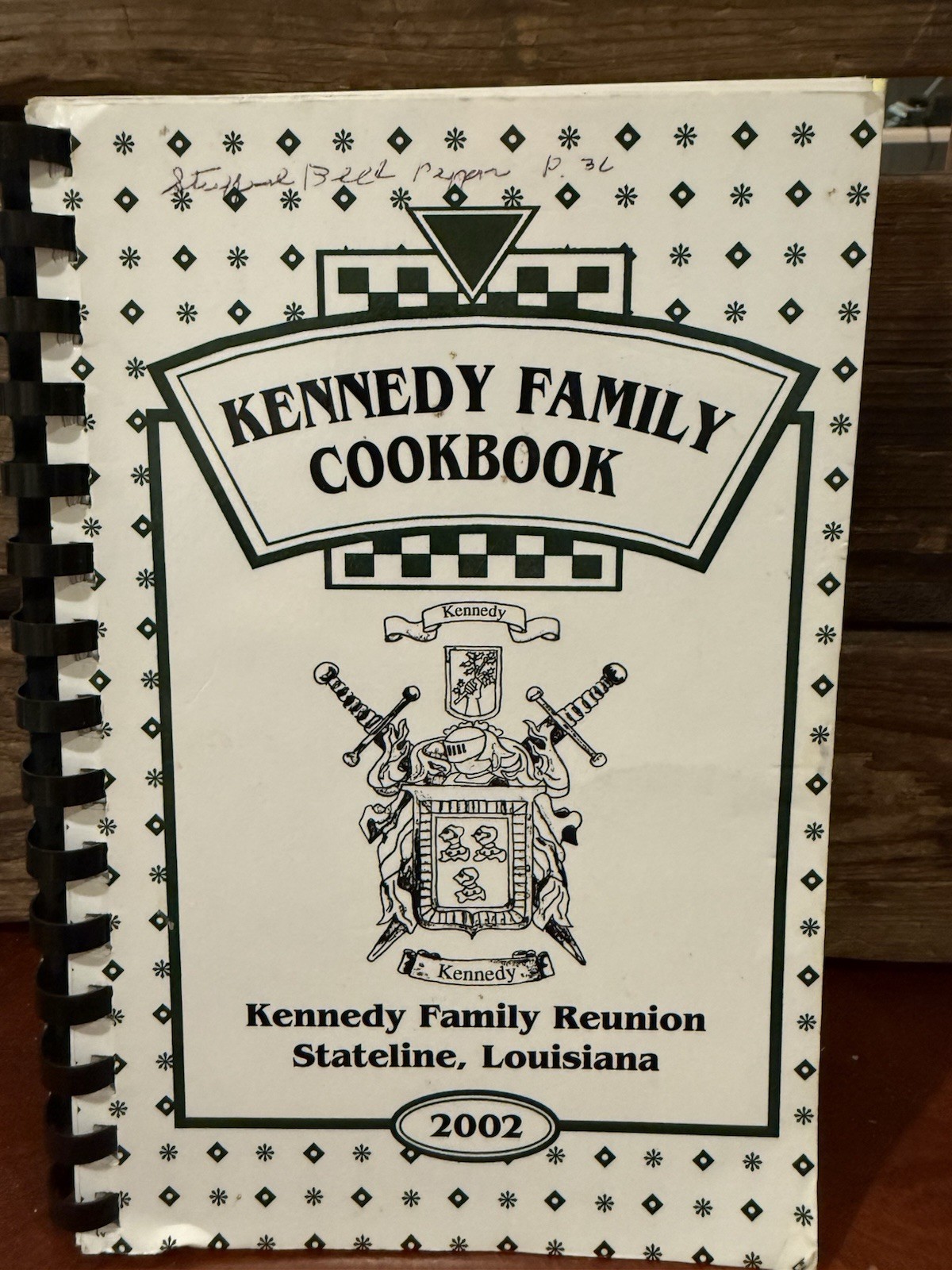 Cookbook Kennedy Family Cookbook Stateline, Louisiana 2002