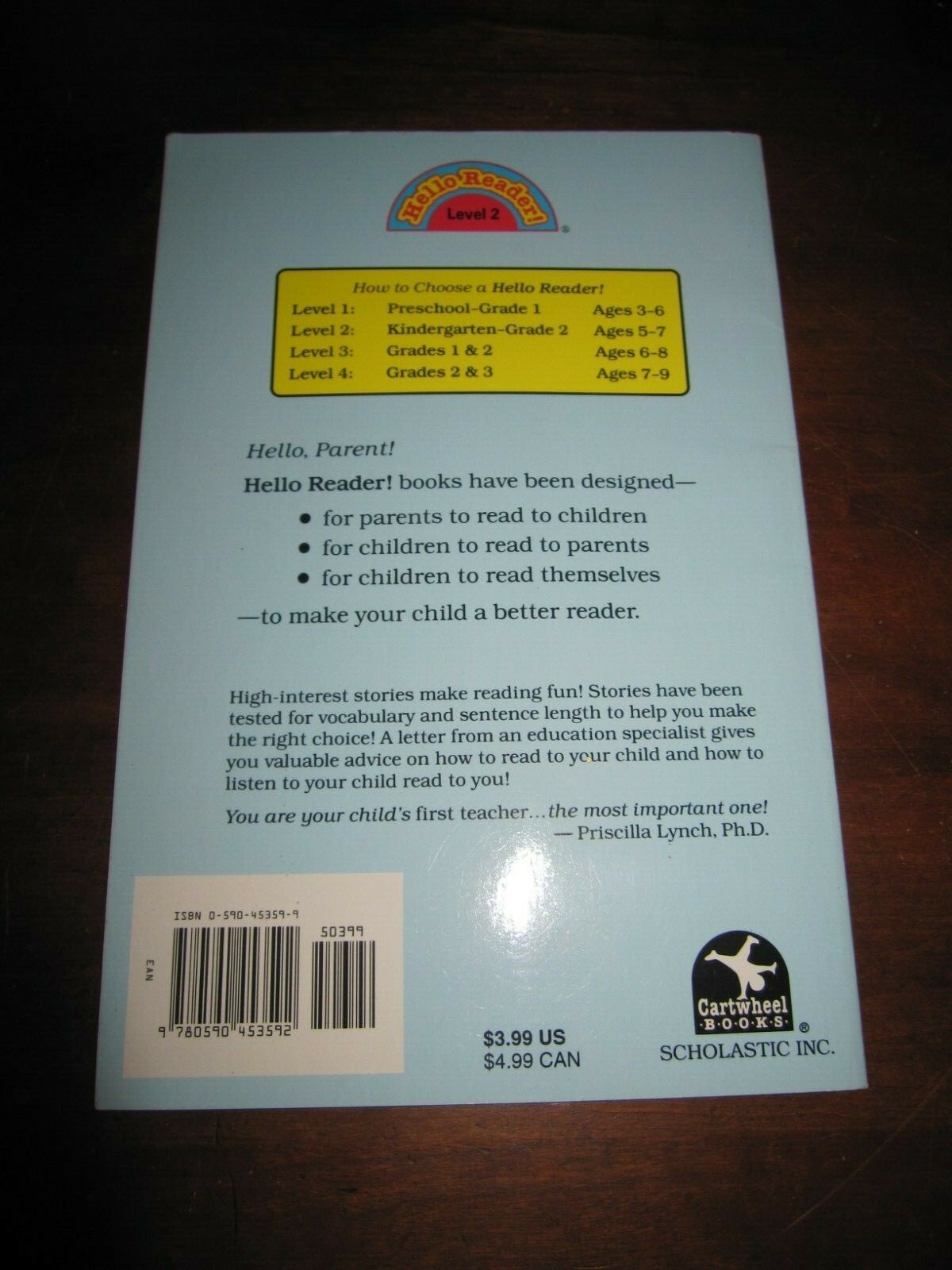 Hello Reader The Wrong-Way Rabbit paper back book #147