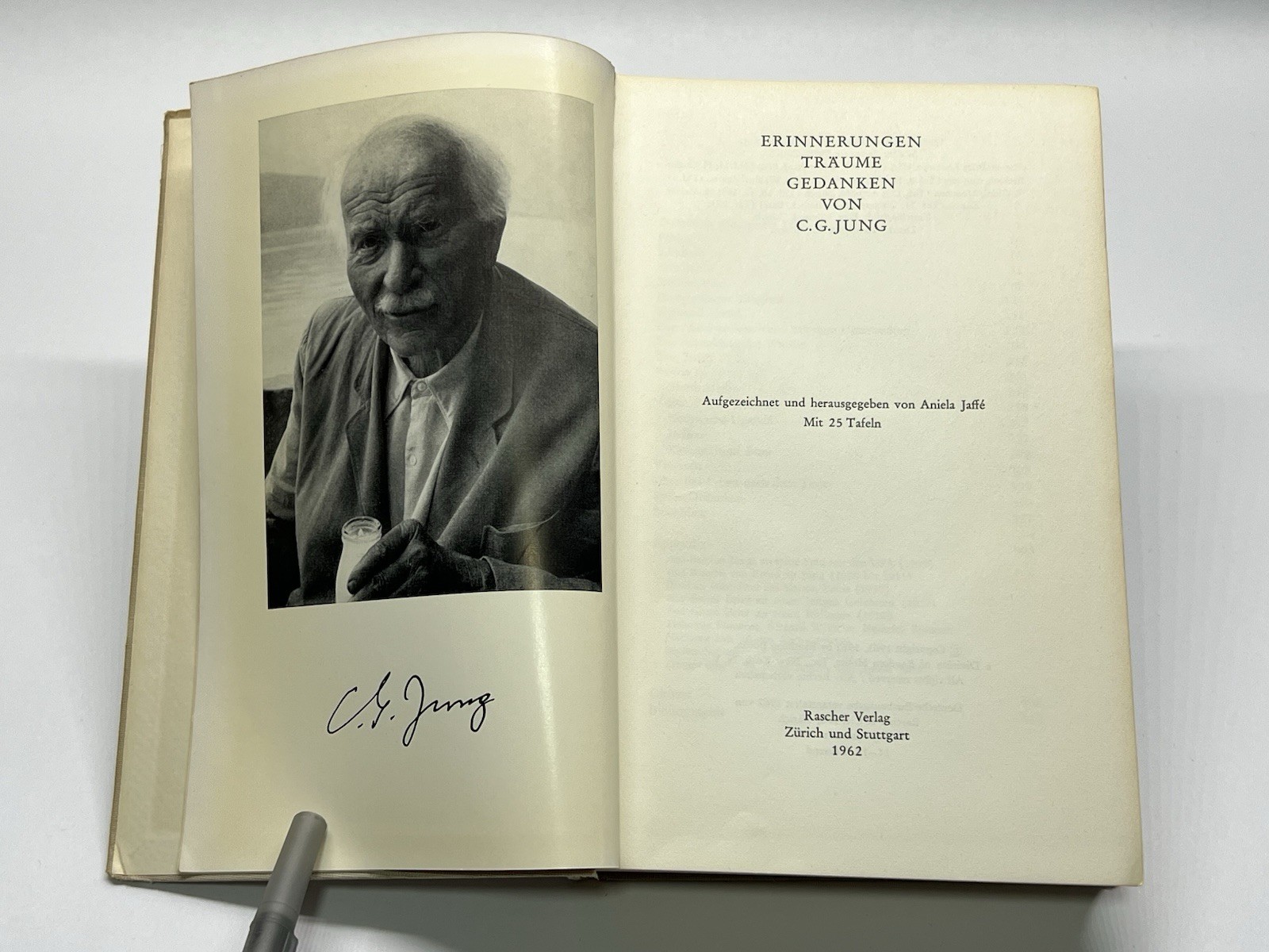 Erinnerungen, Träume, Gedanken By Carl Gustav Jung C.G. Jung HC 1962