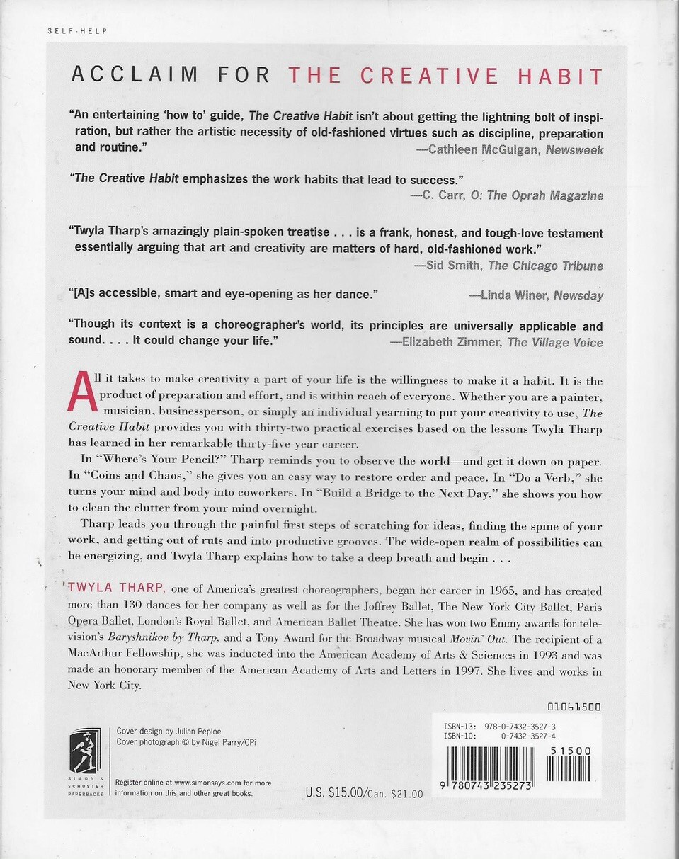 THE CREATIVE HABIT: LEARN IT AND USE IT FOR LIFE [] By Twyla Tharp Mark Reiter