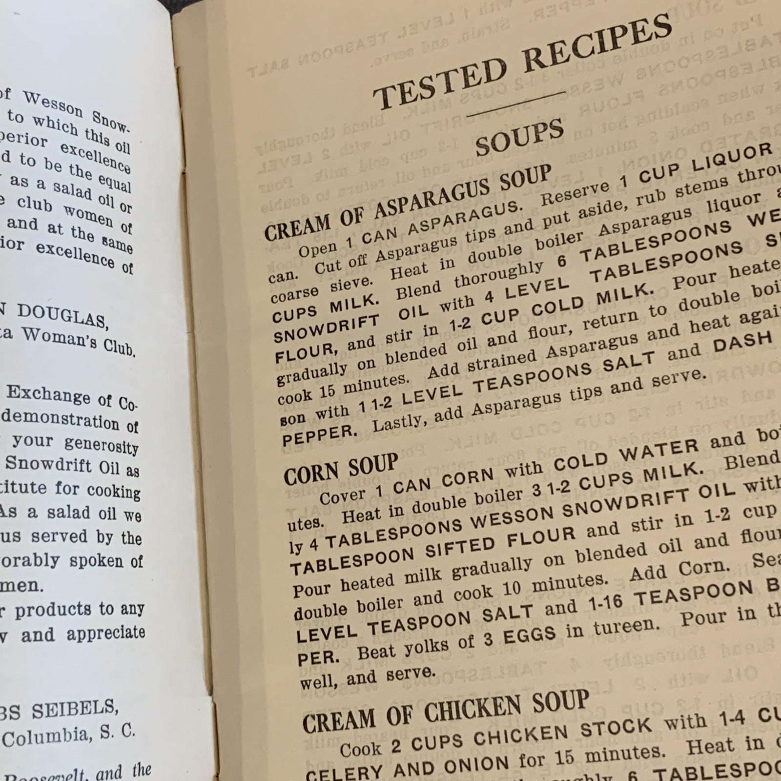 Vintage Antique 1910’s Snowdrift Wesson Cooking Oil Recipe Cookbook
