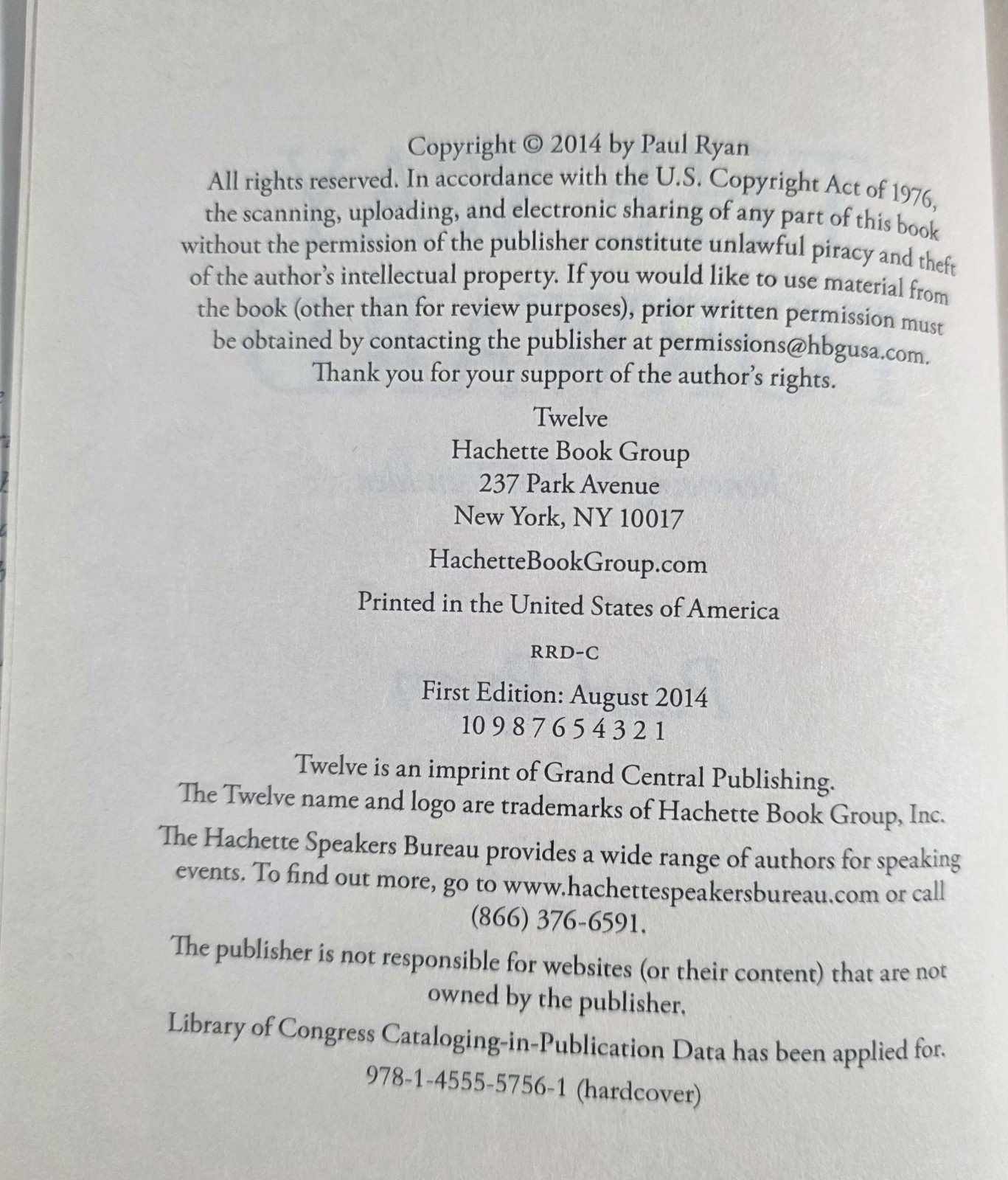 Way Forward : Renewing the American Idea by Paul Ryan (2014, Hardcover)