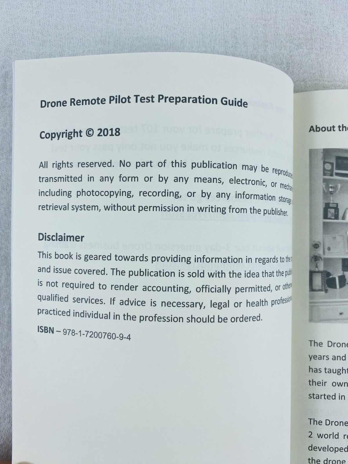 Drone FAA 107 License Study Guide Damon Darnall ISBN 9781720076094 125 Pages