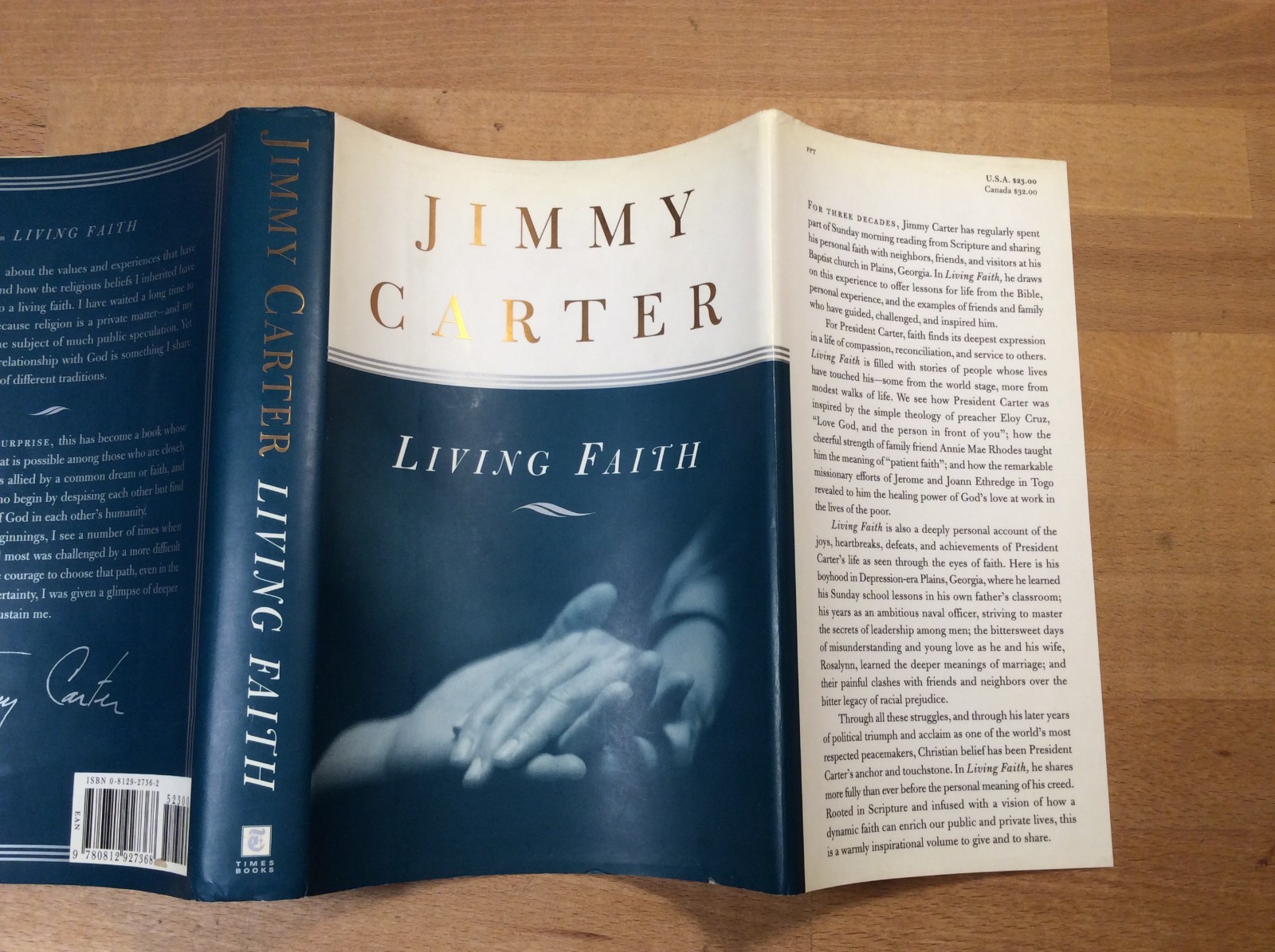 Living Faith, SIGNED Jimmy Carter, Hardcover