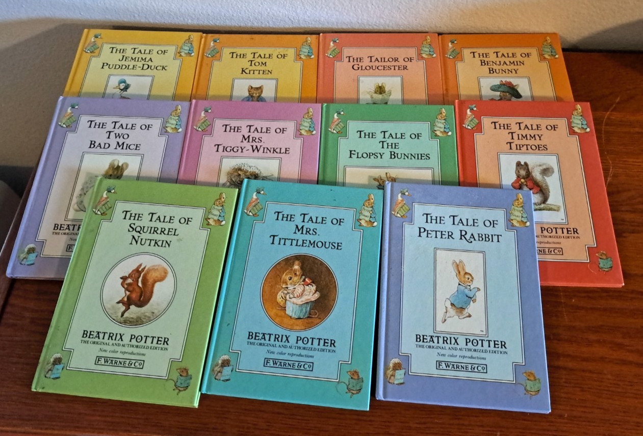 Beatrix Potter Peter Rabbit Books Lot of 11 Frederick Warne Vtg 1992 Hardcover
