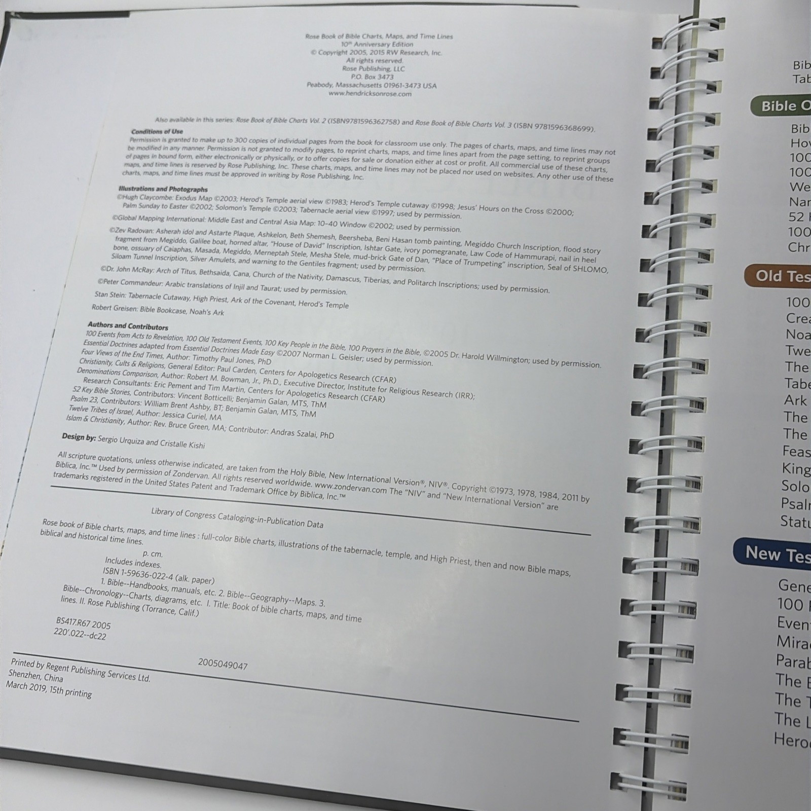 Rose Book of Bible Charts, Maps, and Time Lines – Spiral-bound – Excellent
